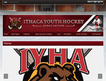 Tablet Screenshot of ithacayouthhockey.com